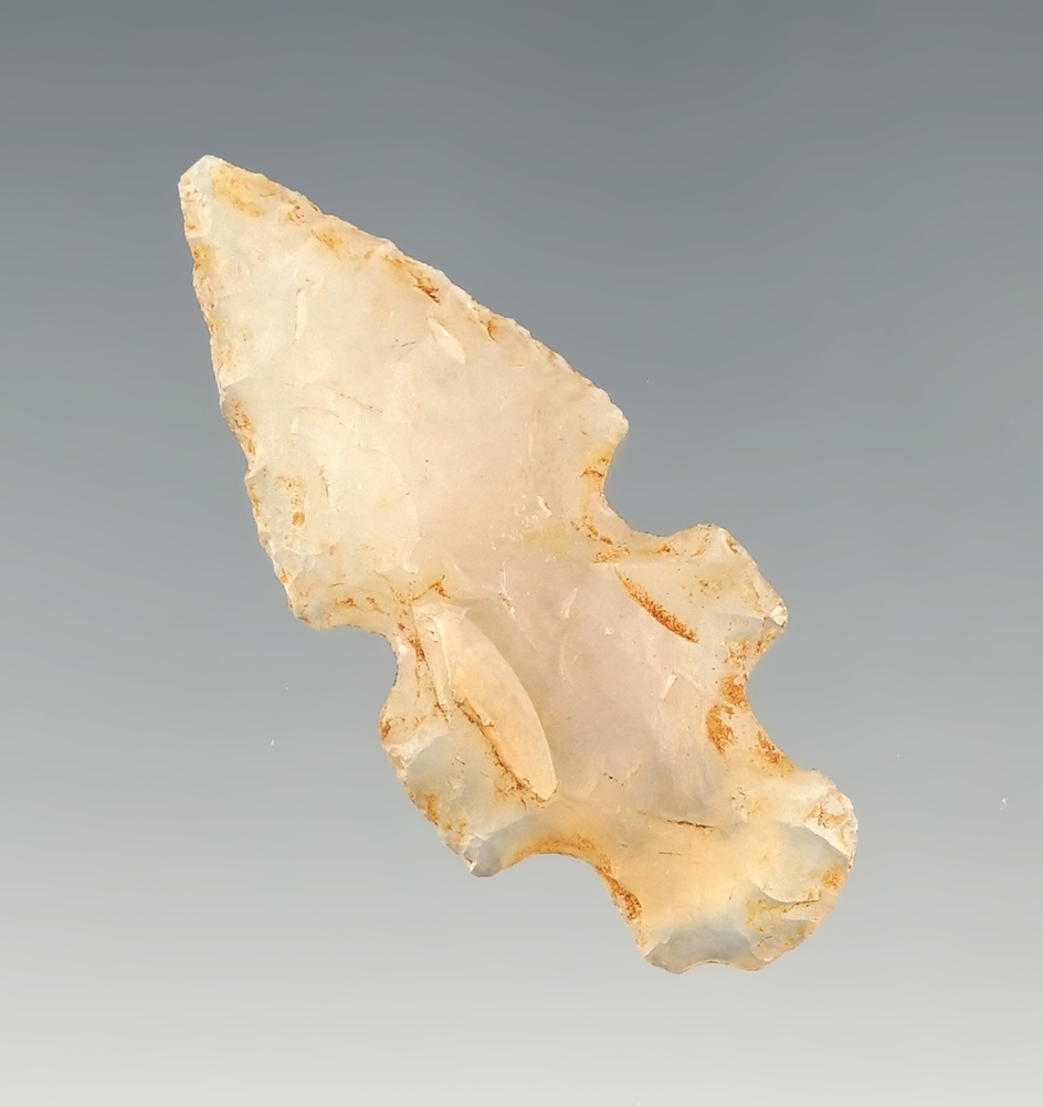 1 1/2" Translucent Agate Duran point. Found in S.W. New Mexico in 1968.