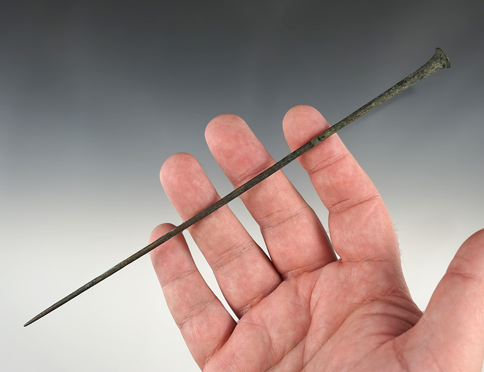 Large and well made 7 7/8" Pre-Columbian Tupi Pin found in Peru.