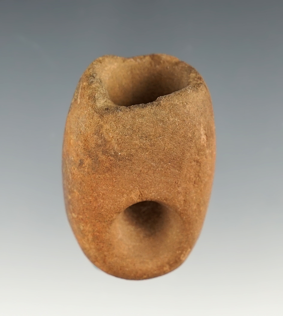 1 1/2" Vase Pipe made from nicely patinated Sandstone. Found in Ohio.