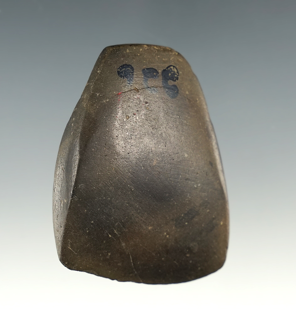 Nicely styled 2 1/8" Slate Celt found in Knox Co., Ohio.