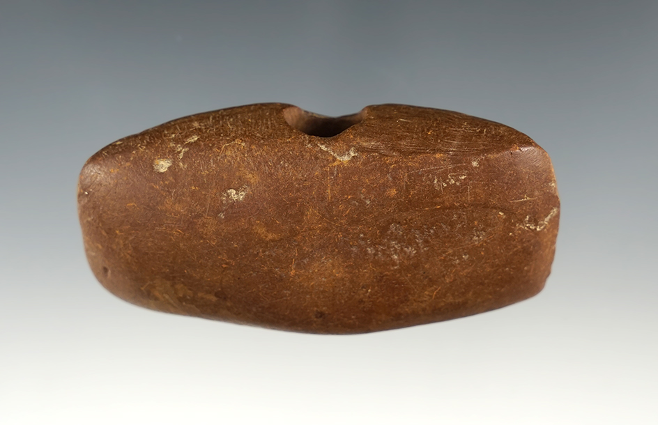 Well made 3 1/16" Bannerstone found in Greene Co., Arkansas.