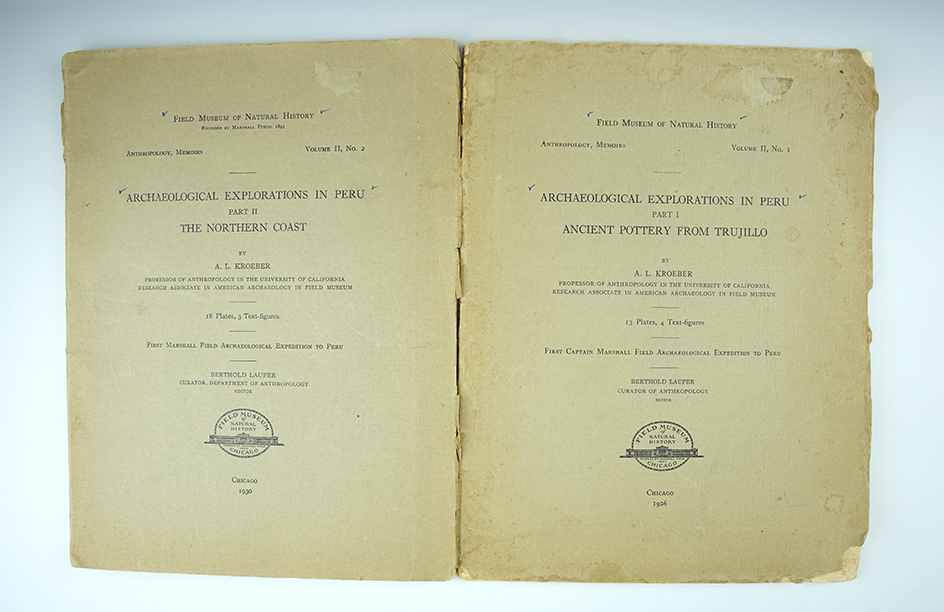Pair of Books: "Archaeological Explorations in Peru" Part 1 and 2 from 1926 and 1930.