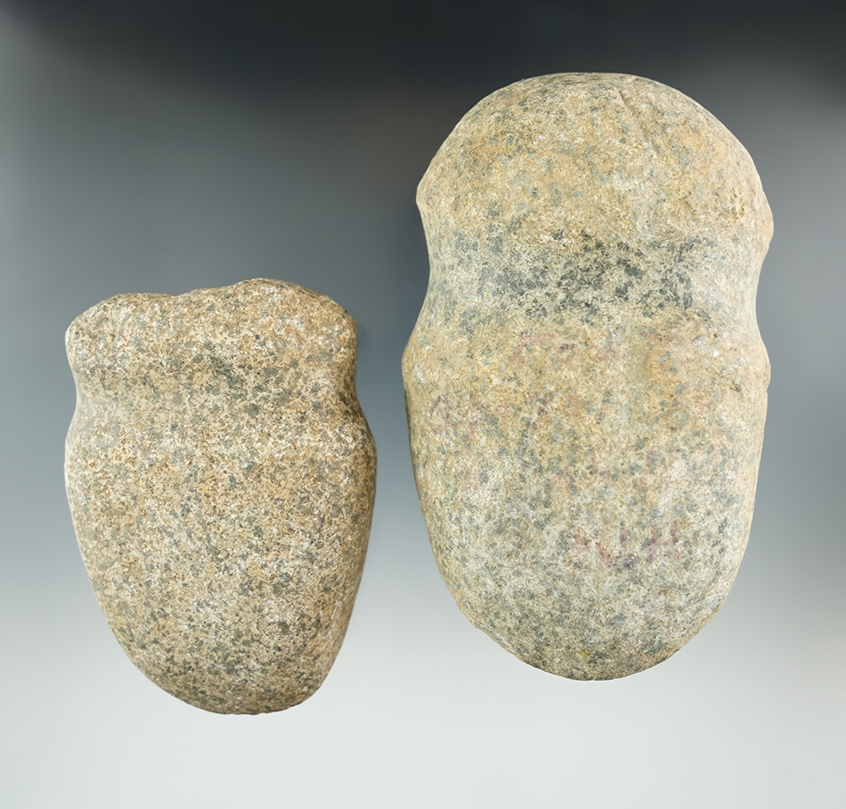 pair of hardstone Axes found in Indiana, largest is 4 1/2".