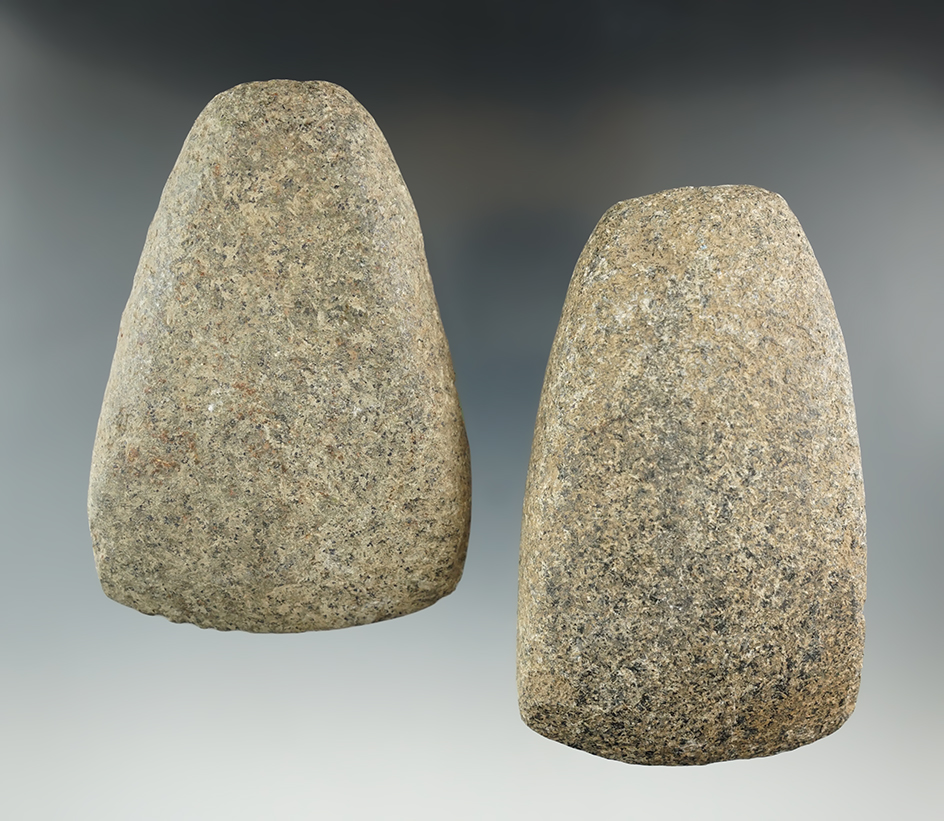 Pair of hardstone Celts found in Indiana in good condition, largest is 3 13/16".