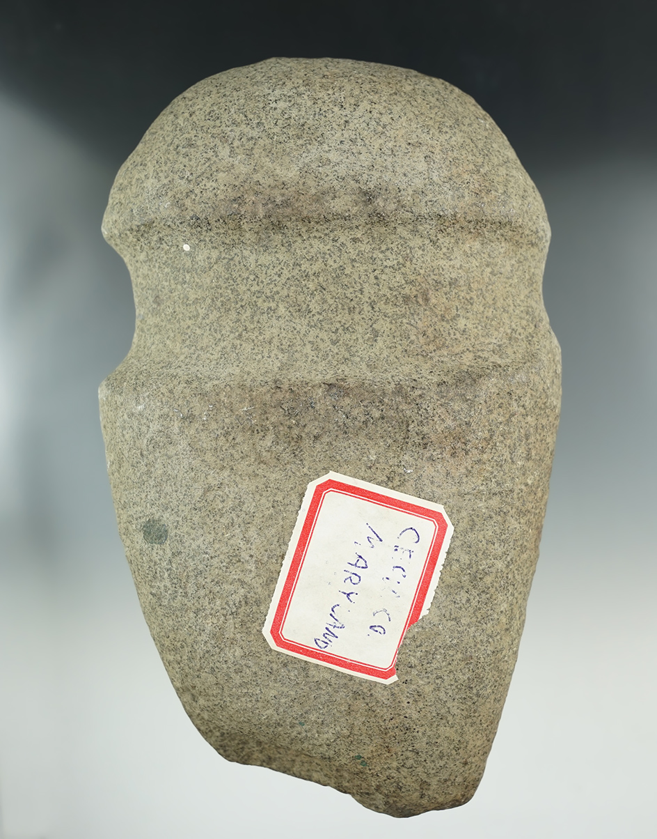 Large 8" long 3/4 grooved Axe with some ancient use-damage to the bit - Cecil County MD.