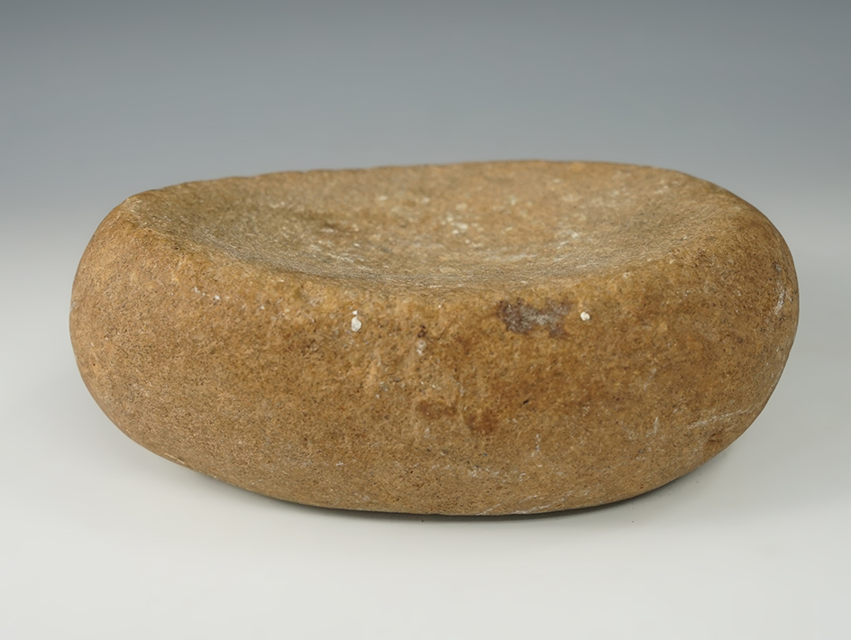 6 1/4" stone Metate (used as a platform to grind food on) found in Indiana.
