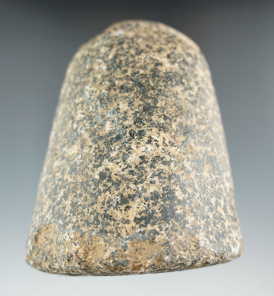 3 15/16" tall Conical Pestle made from attractive granites found in Indiana.