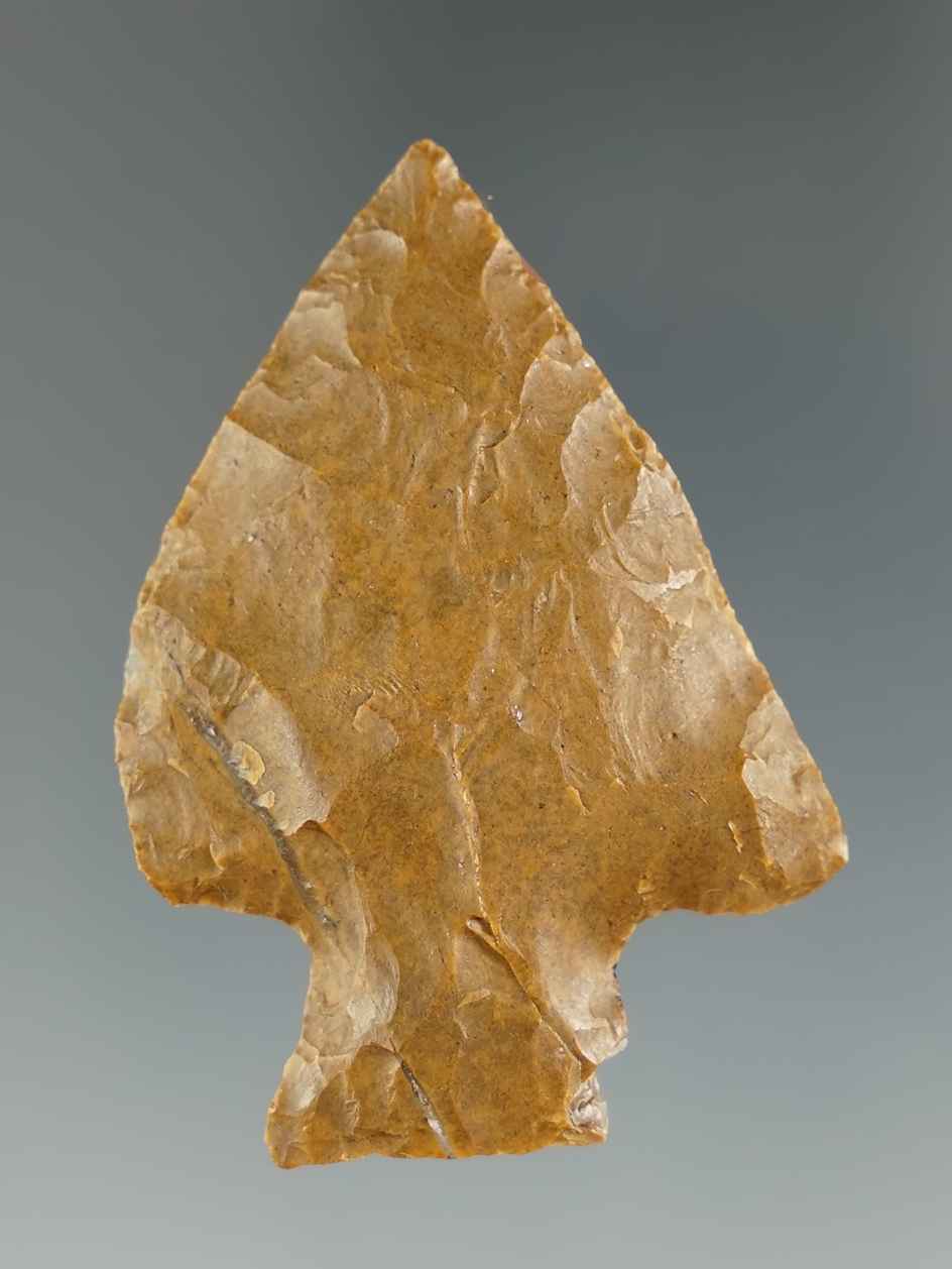 1 13/16" Perkiomen made from Pennsylvania Jasper, found in Pennsylvania