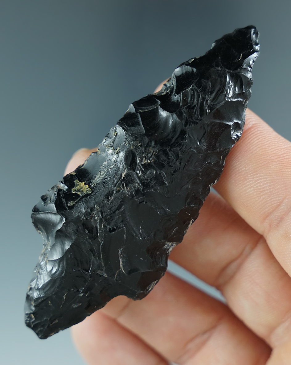 3 1/16" Vandenberg Contracting Stem found in N. California made from obsidian. Pictured!