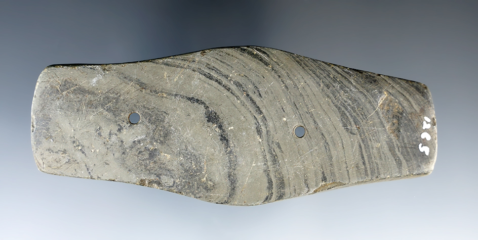 4 9/16" Expanded Center Gorget, Mercer Co., Ohio.