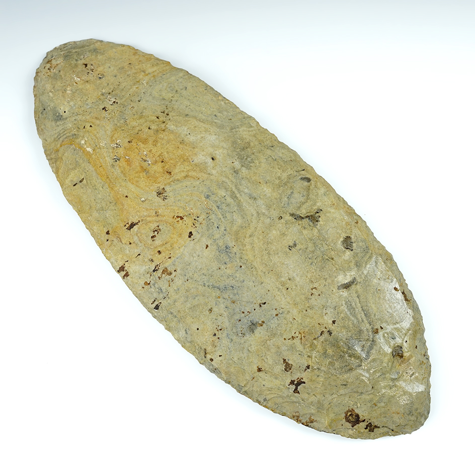 12 3/8" Flint Spade, beautiful Mill Creek Chert.