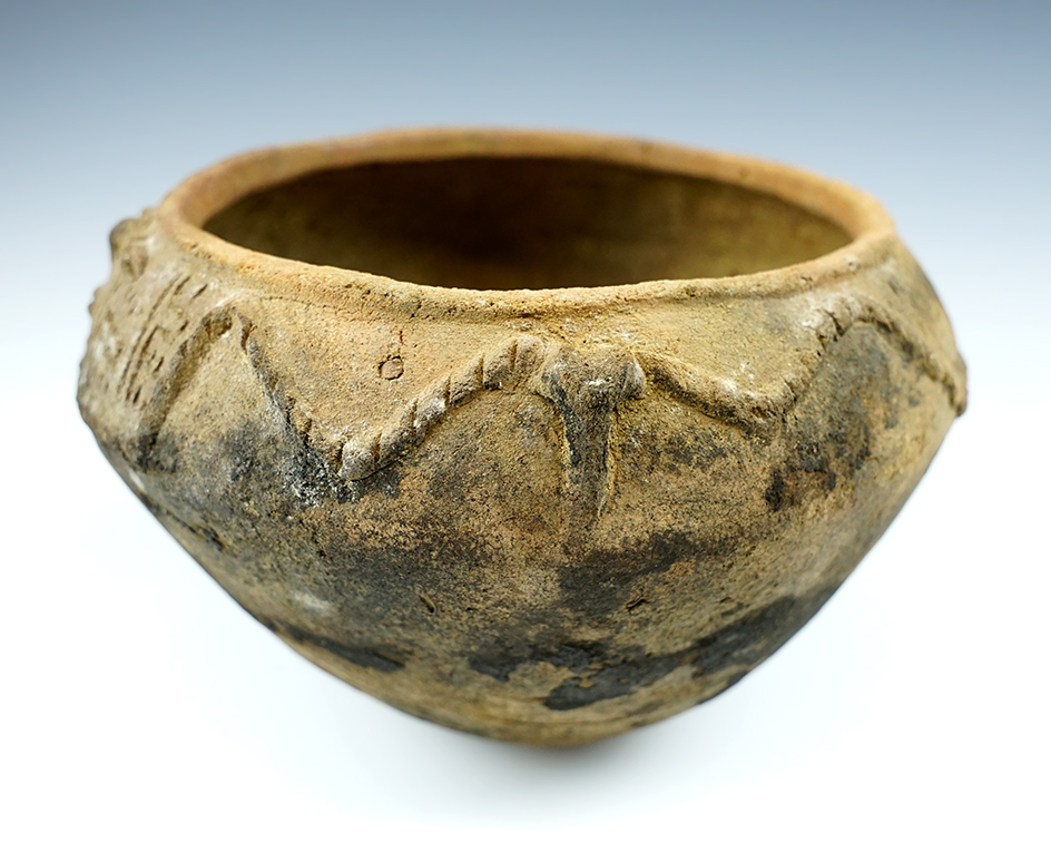 6 3/4" Wide x 4 3/4"  Quimbaya Idolatry Figural Bowl.