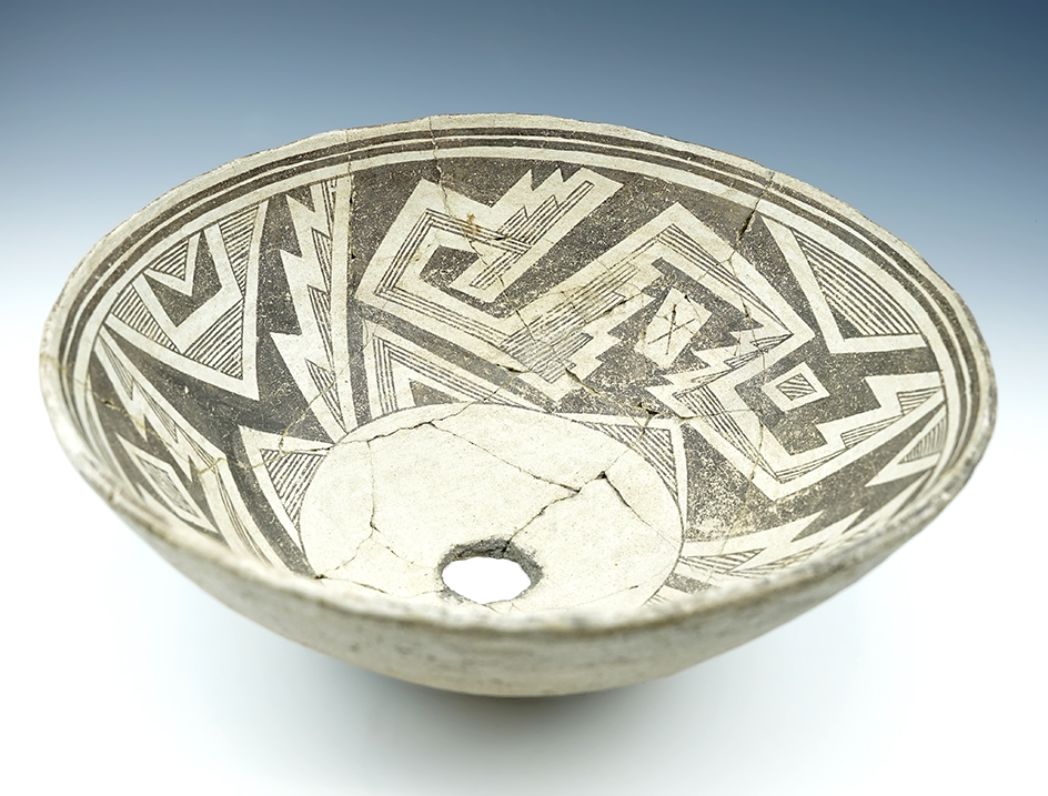 10 3/4" wide x 4 3/4" tall Anasazi Bowl, New Mexico.