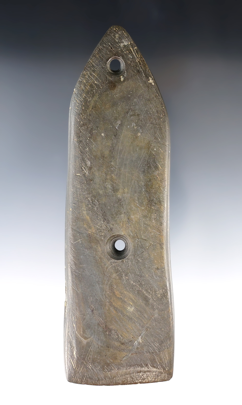 6 1/16" Glacial Kame Sandal Sole Gorge, Slate, Ohio.