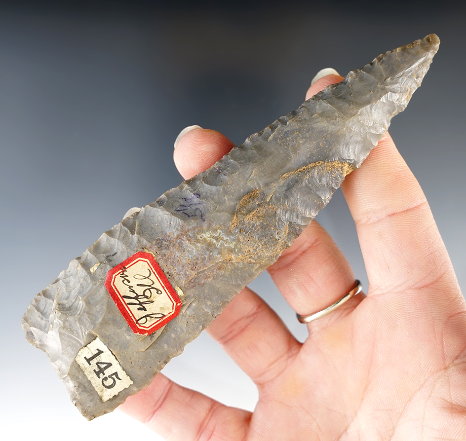 5 1/8" Stanfield Knife, Hornstone. Jefferson Co., Illinois.