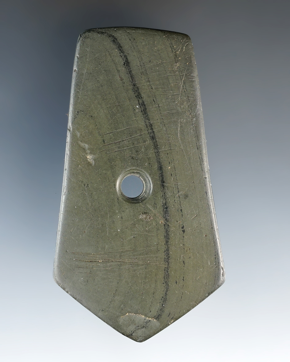 3 5/16" Pentagonal Pendant found in Delaware Co., Ohio.