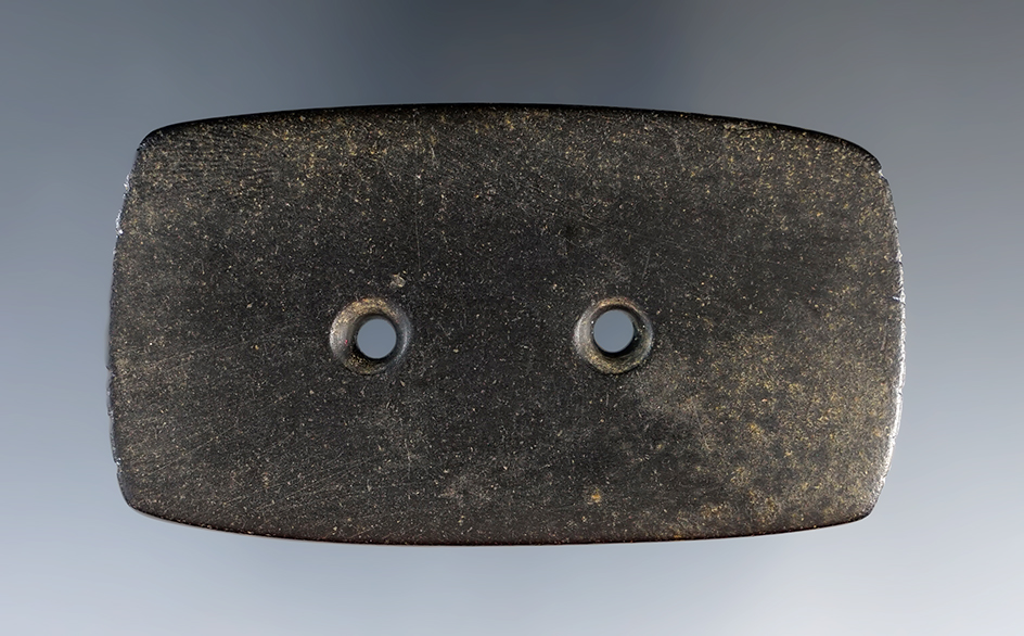 2 13/16" Gorget with tallies on both ends, Kentucky.