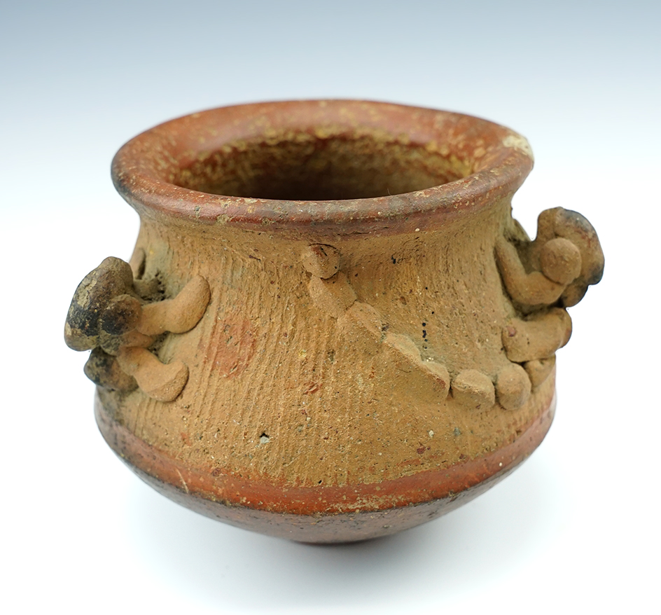 3 5/8" x 3 3/4"  Pre-Columbian pottery vessel, Costa Rica.