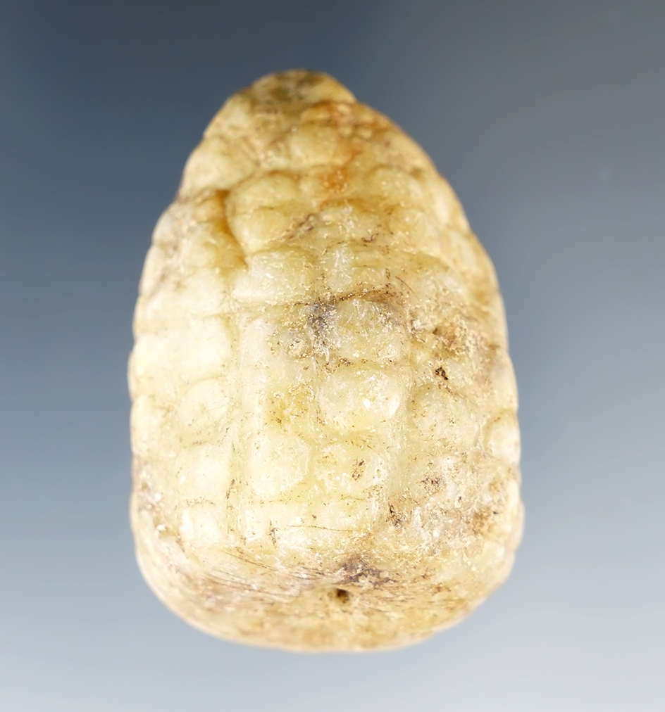 1 7/8" carved stone corn effigy found in Peru.