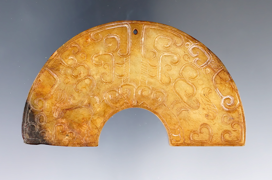 3 5/16" Arched Pendant from Southeast Asia.