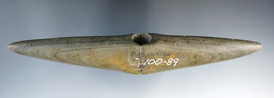 6 3/4" Pick Bannerstone found in Ohio.