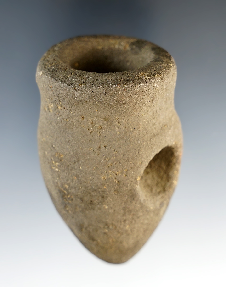 3"  Woodland Sandstone Pipe found in Knox Co., Ohio.