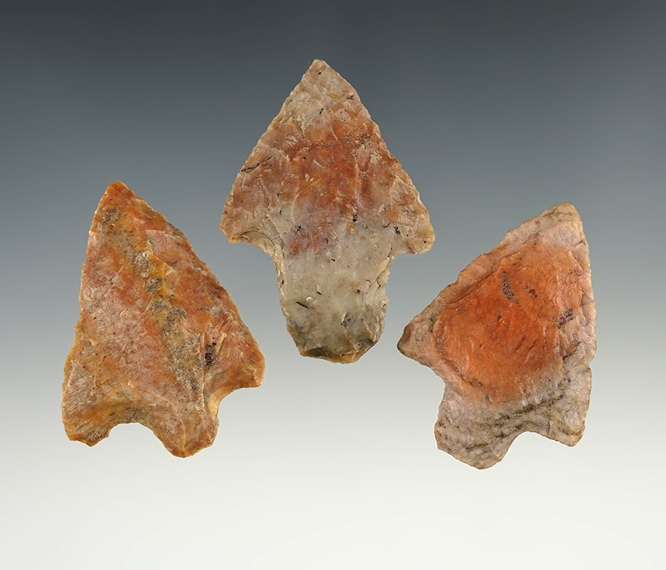 Set of 3 nice Florida points. 1 is Ex. Weidman. The largest is 2 1/16".