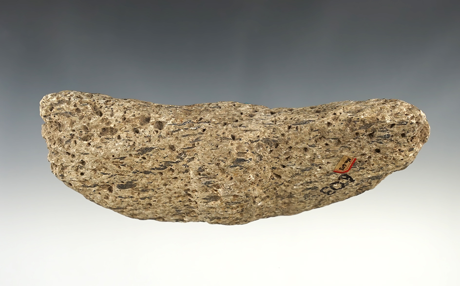 6 1/16" wide Bannerstone Preform that is well patinated. Found in the Eastern U.S.