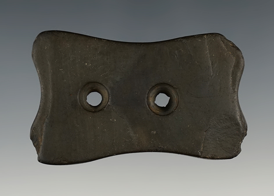 2 7/16" Hopewell Reel Gorget found in Delaware Co., Ohio.