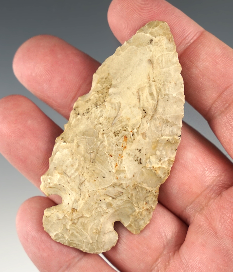 2 13/16" Dovetail that shows excellent age on the surface. Found in Parke Co., Indiana.