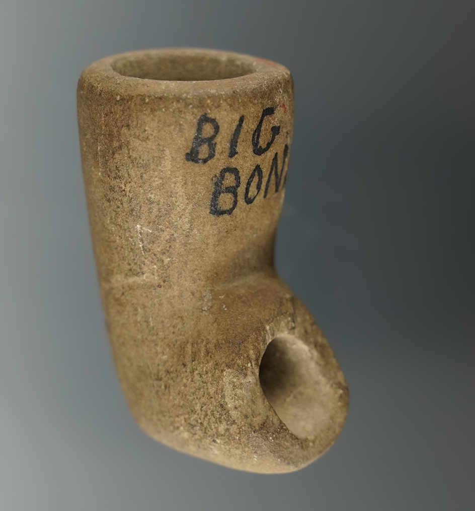 1 13/16" well styled stone pipe found in Boone Co., Kentucky.