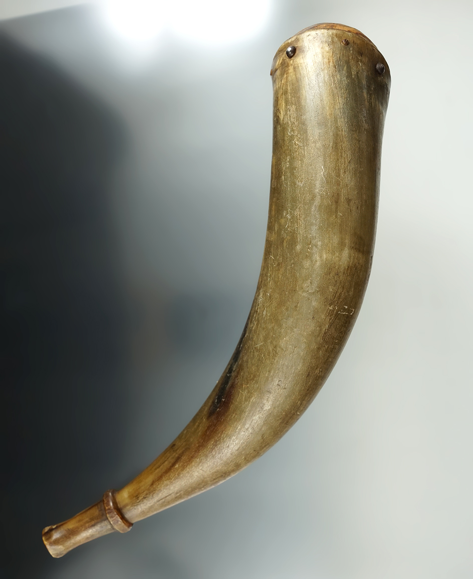 10 3/8" long old Powder Horn in nice condition.