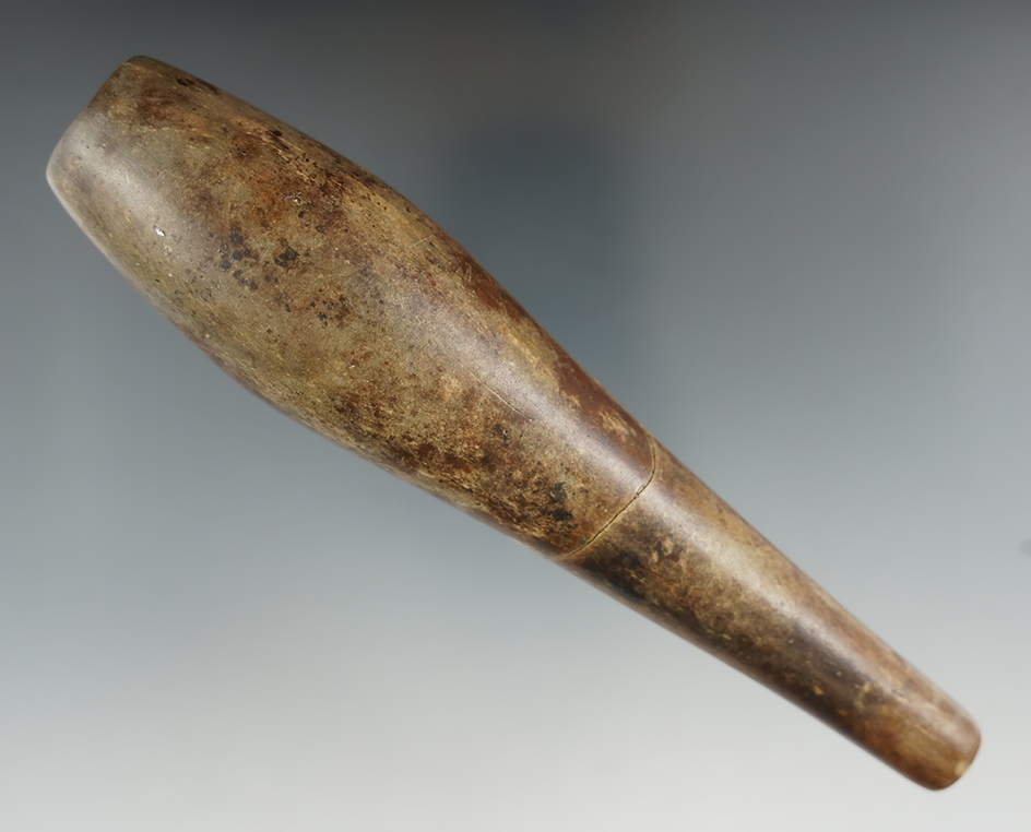 Exceptionally nice well-made 6 5/8" pipe that is broken/glued- Hancock Co., Ohio.