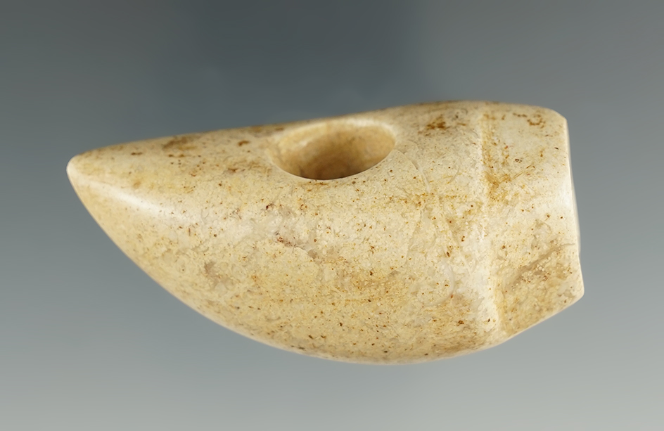 2 5/16" Ft. Ancient Claw Effigy Pipe found in Belmont Co., Ohio. Byron Anderson Grade 9 COA.