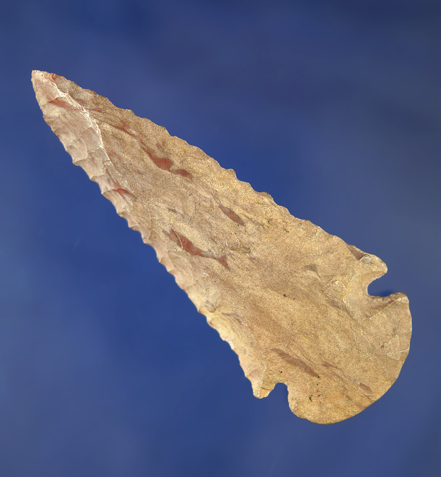 3 3/8" Dovetail found in Decatur Co., Tennessee and made from Dover Chert. Dickey COA.