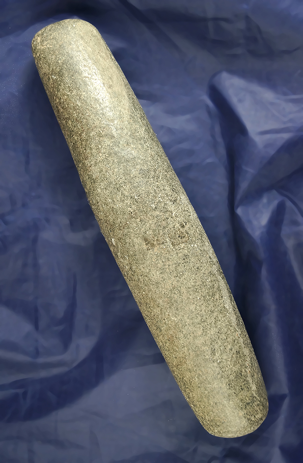 Large 11 1/2" Roller Pestle in excellent condition with exceptional overall polish.