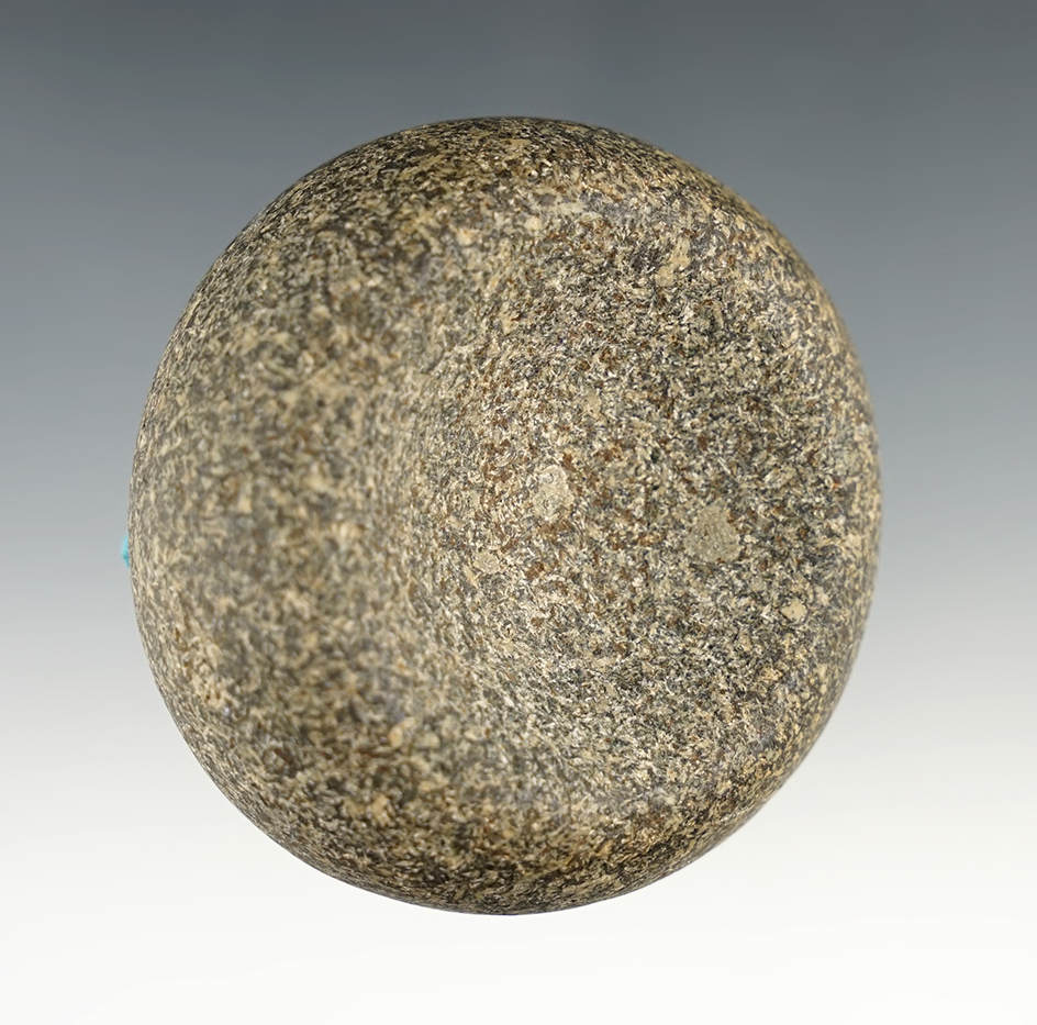 Exceptional 2 1/2" Discoidal that is heavily cupped.  Washington Co., Ohio. Ex. E. C. Cline.