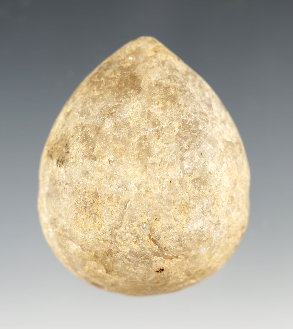 Uniquely styled Plummet that is lightly grooved. Found in the Eastern U.S.