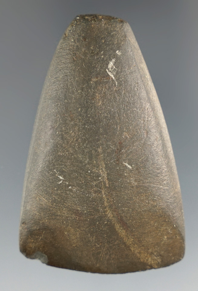 2 1/2" highly polished and well defined miniature Adena Celt found in Indiana.