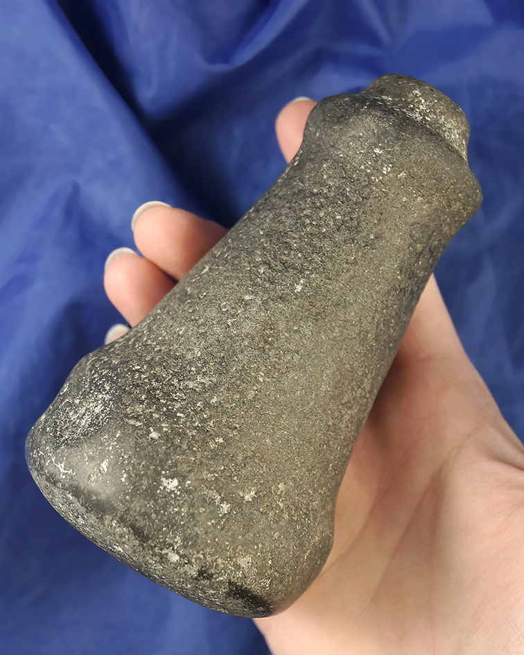 4 7/8" tall heavily patinated and nicely weathered mid-sized Columbia River Maul