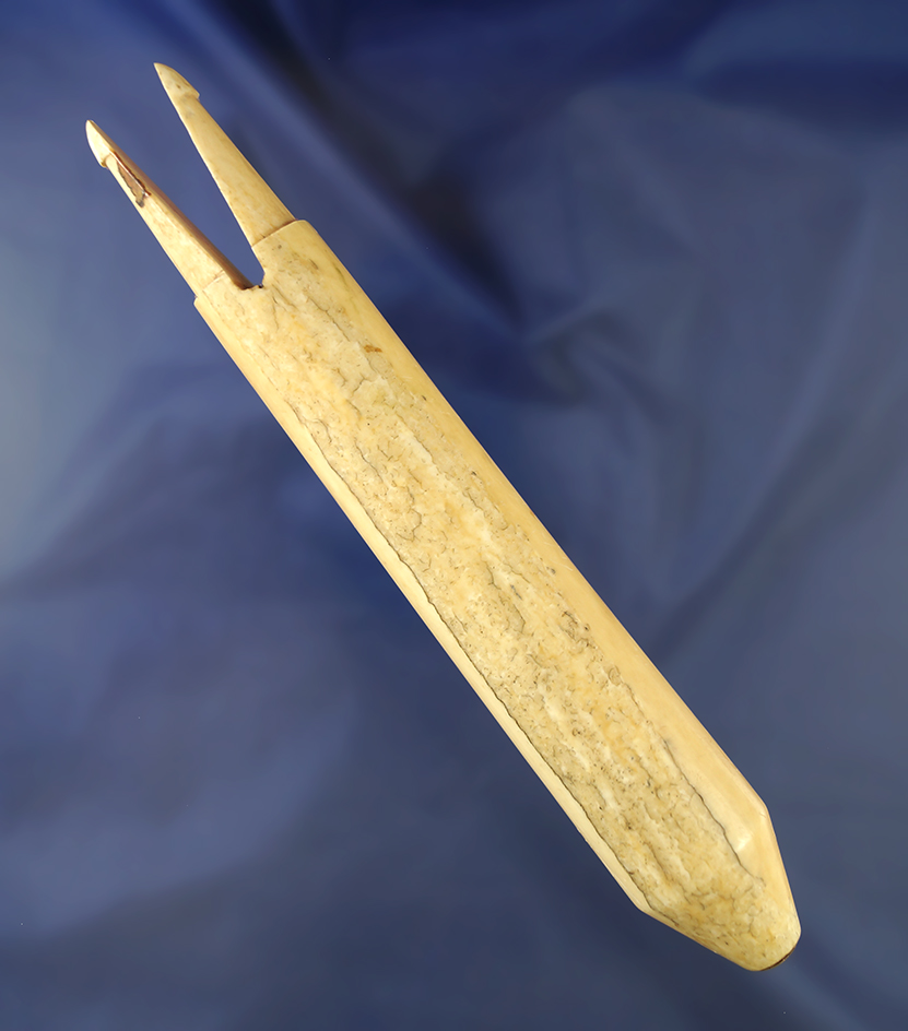 7 3/4" seal hunting harpoon tip. This is the socketed end of an Eskimo harpoon spear