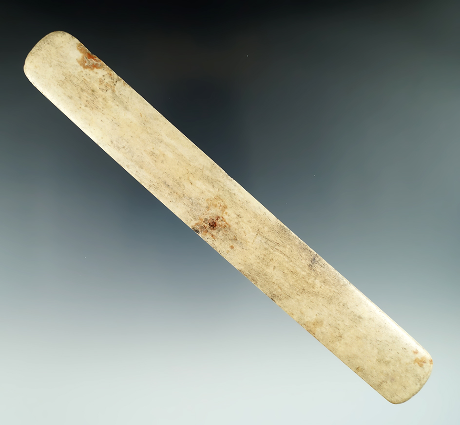 8" Nicely polished Buffalo rib bone hide working tool.