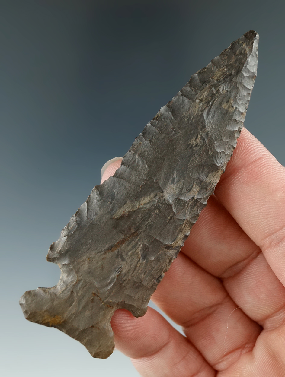 3 5/16" Stilwell found in Lauderdale Co., Alabama. Ex. Web Giles collection.Rogers COA.