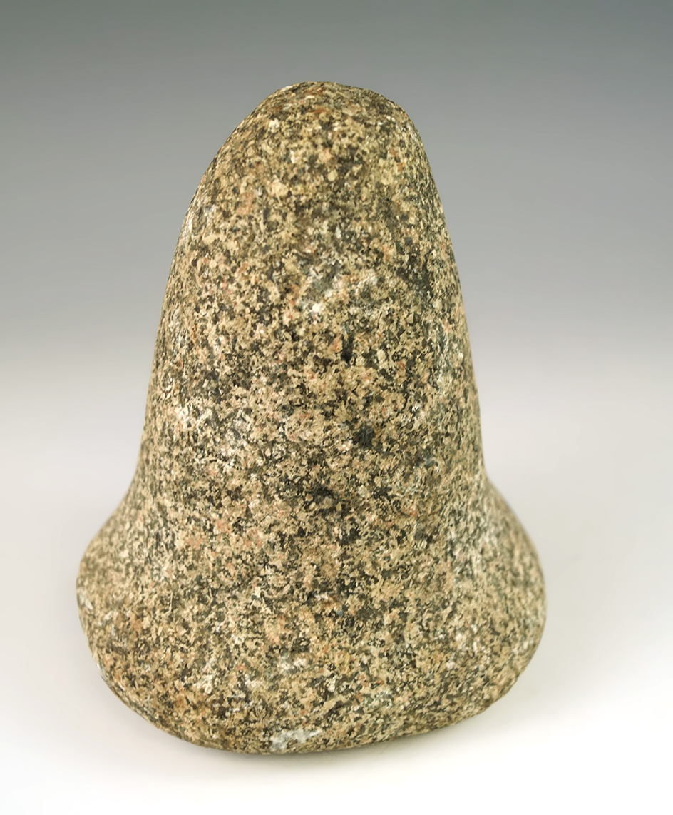 4 1/4" Bell Pestle in very nice condition with good style made from granite found in Ohio.