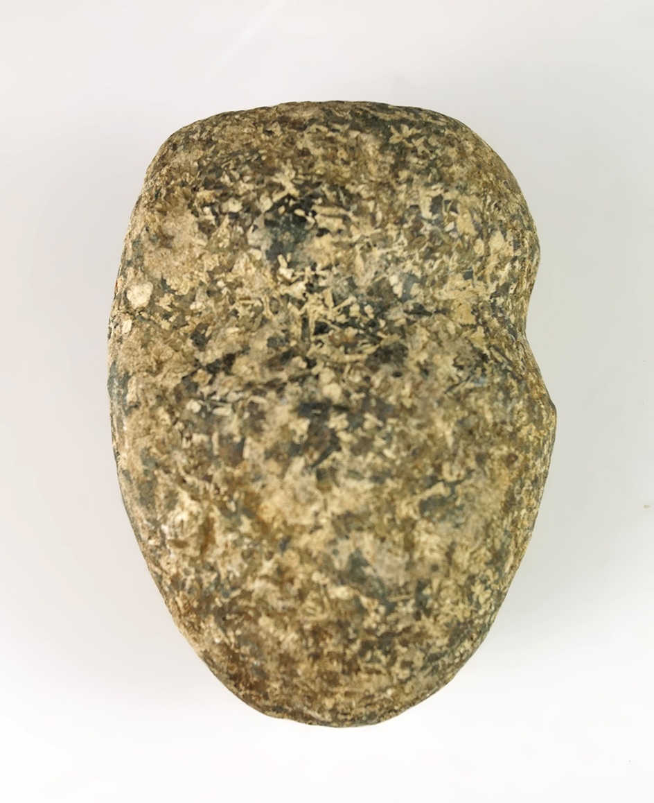 3" Long 3/4 Grooved Granite Hammerstone found in Ohio.