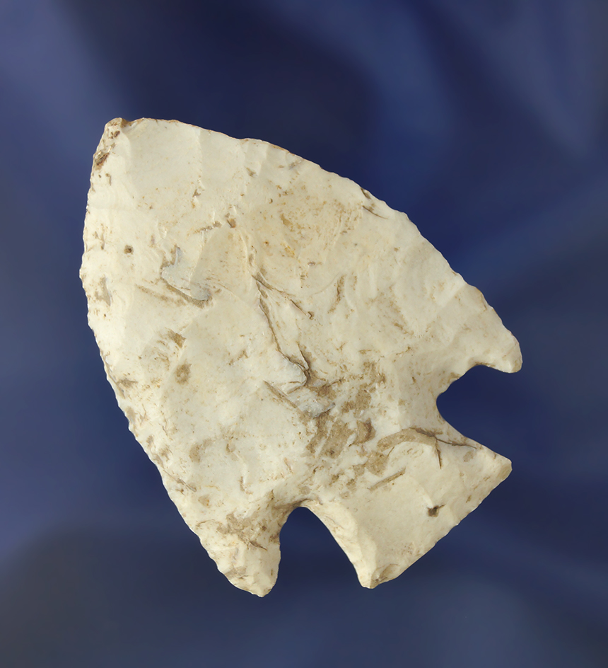 2 9/16" nicely flaked Hopewell Snyders found in southern Illinois by John Furtherington.