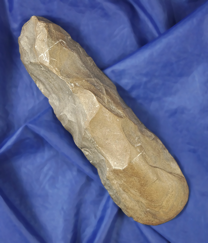 6" long Flint Adze or chisel with heavy polished to the bit area - Dover chert - Tennessee.