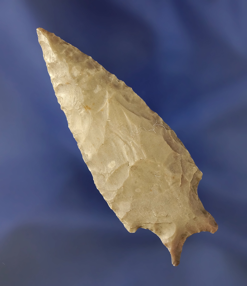 2 15/16" Uvalde point - Travis Co.,  Texas made from Edwards Plateau chert.  Jackson COA.