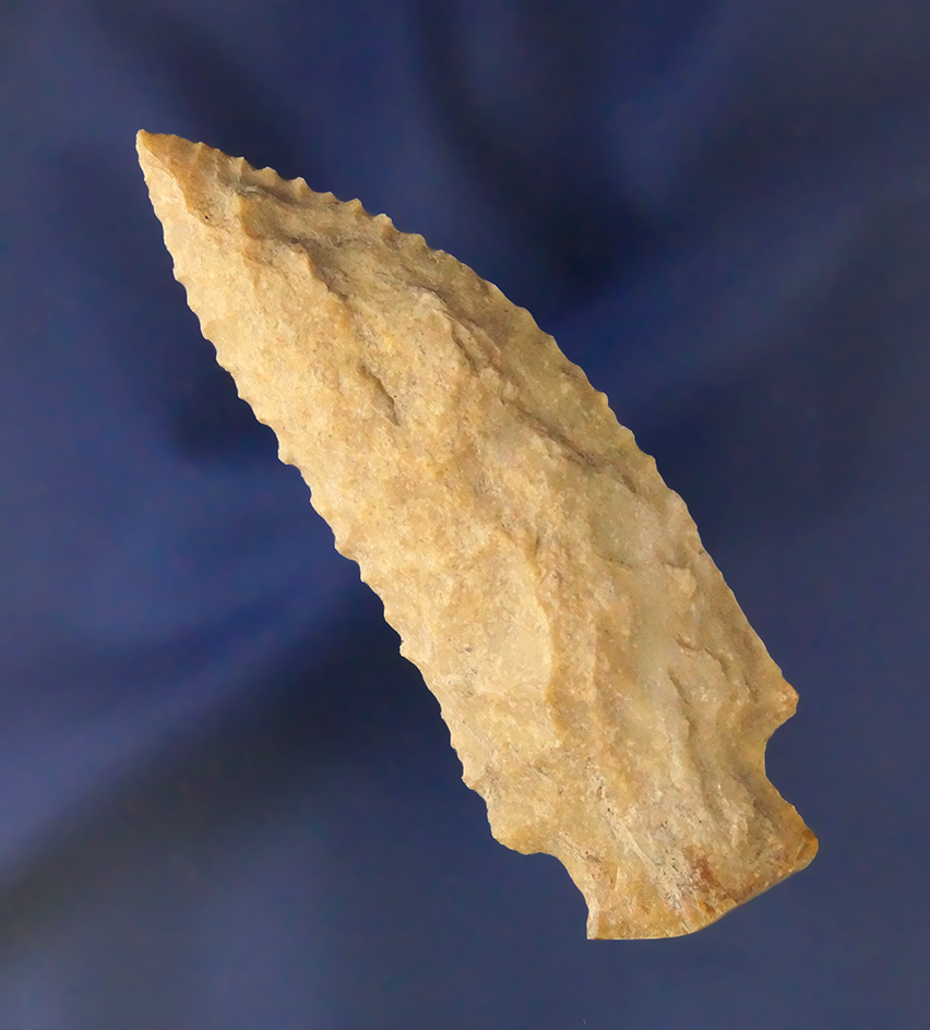 3" curved Benton Knife with nice serrations found in Mississippi.