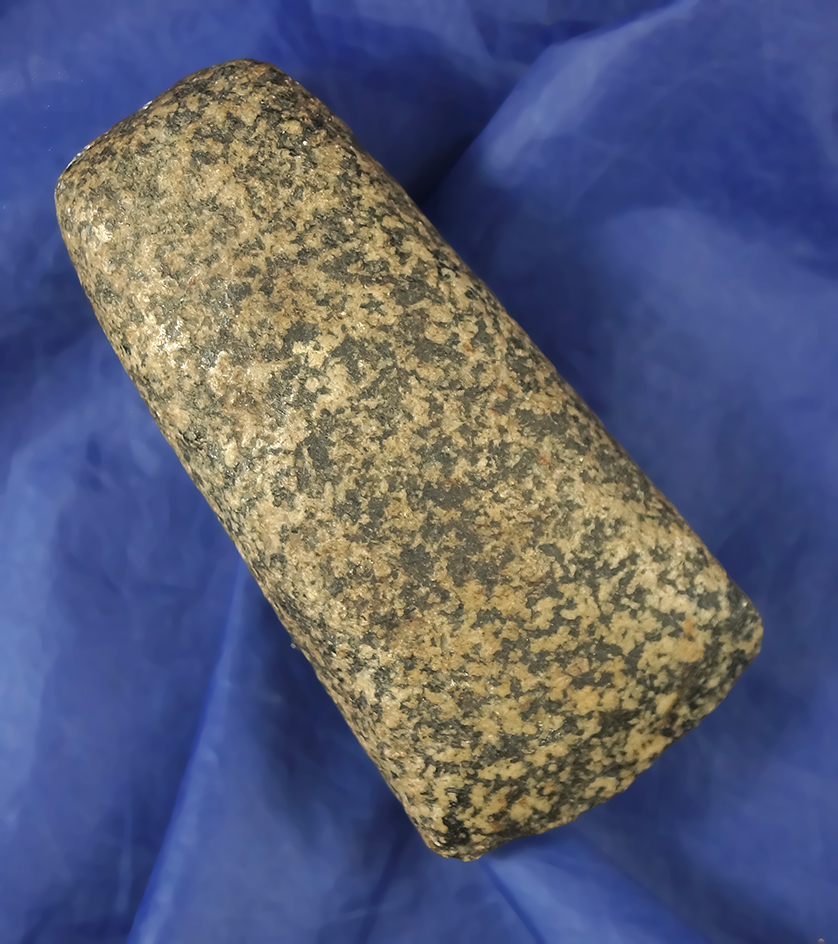 4 1/16" nicely styled granite Celt with good use polished to the bit area found in Ohio.